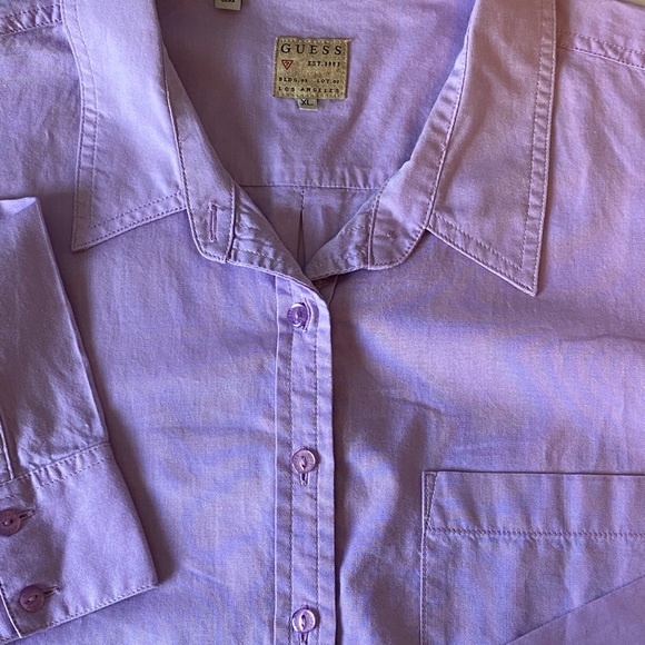 Guess | Lilac Long Sleeve Button Shirt | Size XL - Picture 3 of 8
